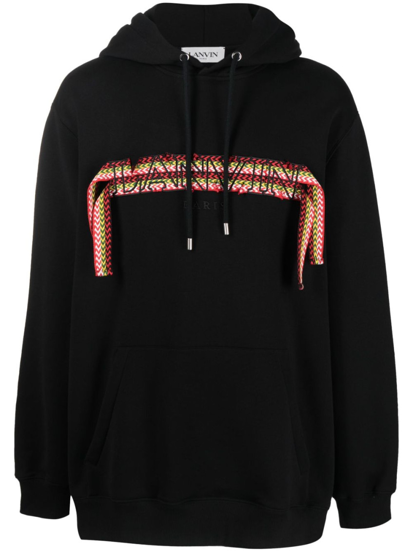 Lanvin Man Sweatshirt Black Size S Polyester In Black