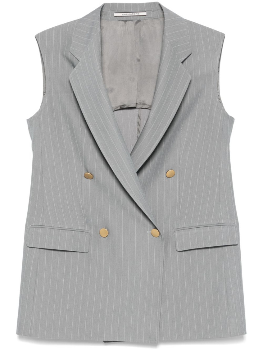 Shop Tagliatore White J-bernice Vest