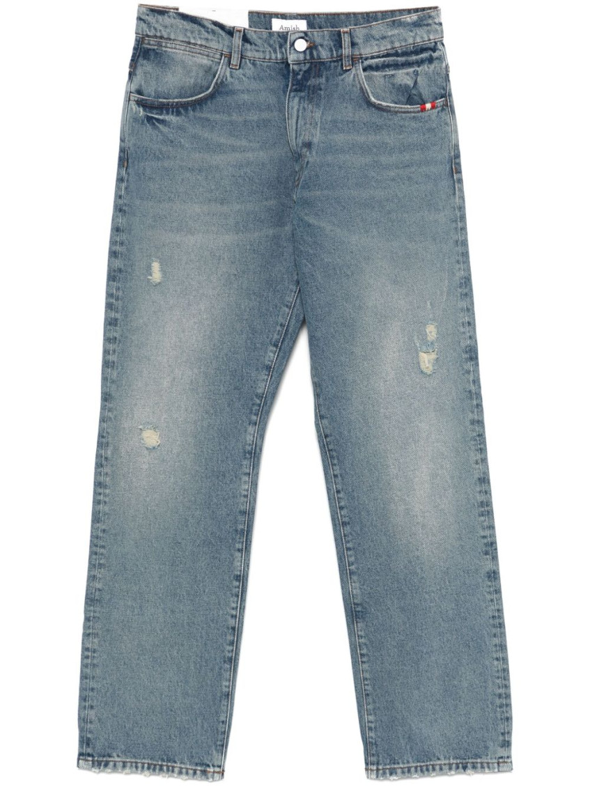 Amish James Ripped Cotton Jeans