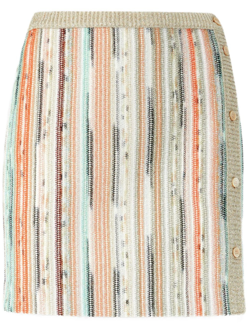 Shop Missoni Multicolor Striped Mini Skirt