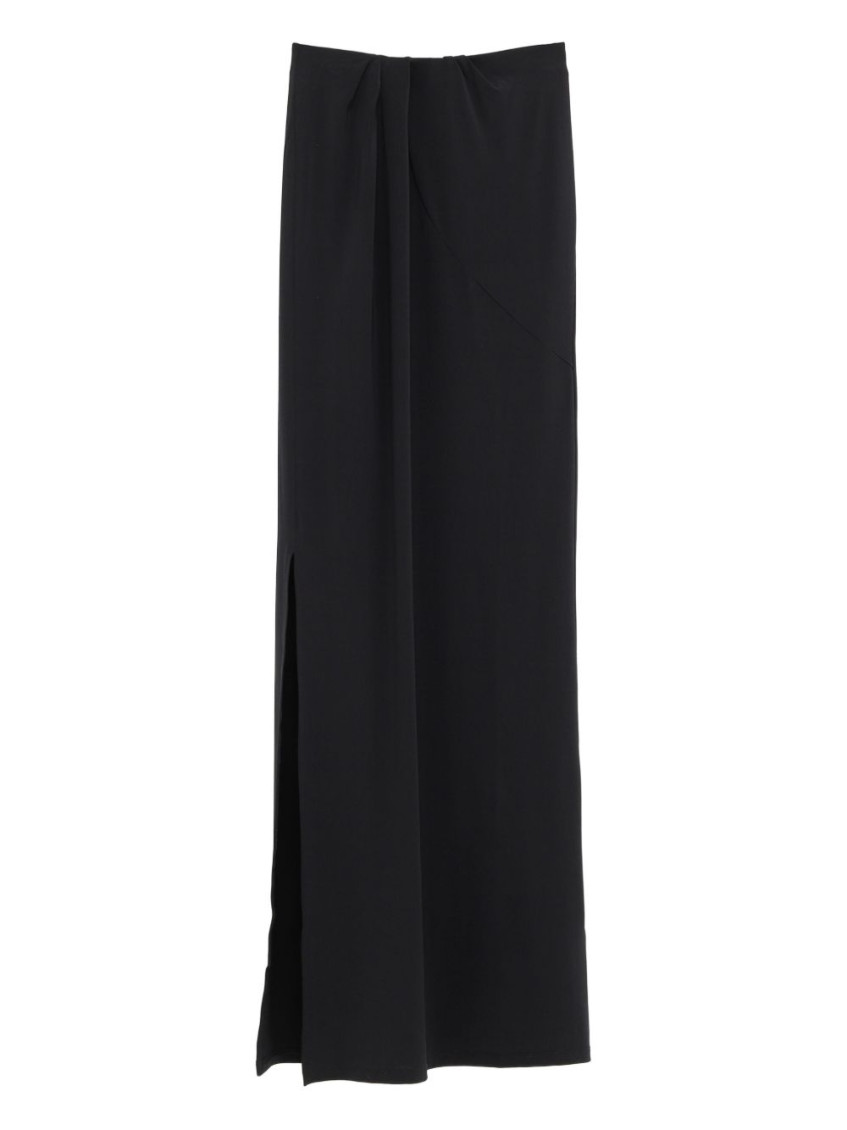 Jacquemus Floor-length Black Skirt With Subtle Side Slit