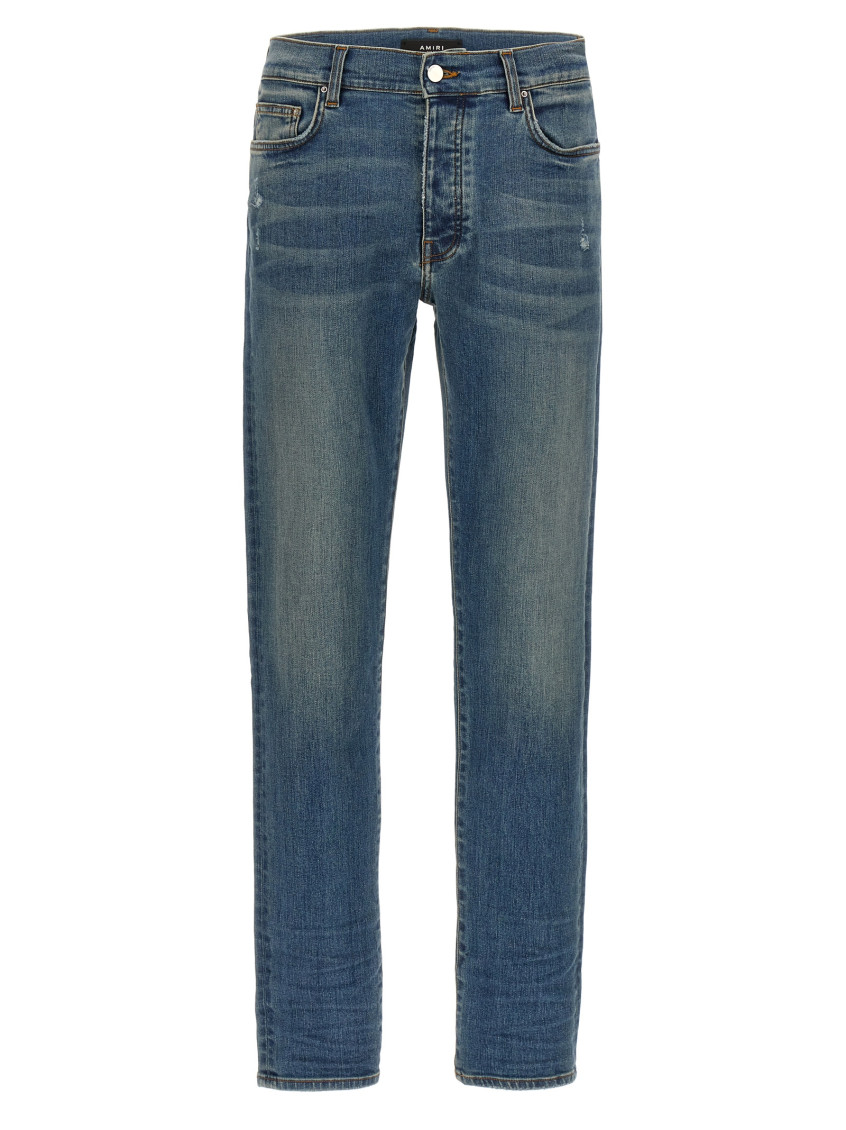 Amiri Blue Low Rise Skinny Jeans