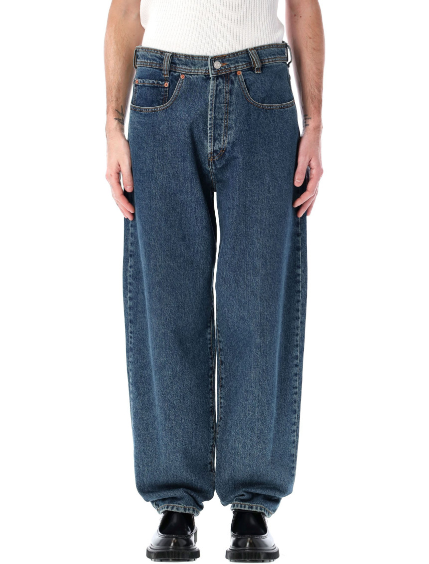 Magliano Sturdy Jeans With Belt Loops And Contrast Stitching
