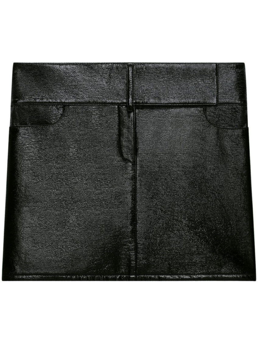 Shop Courrèges Black Belted Mini Skirt