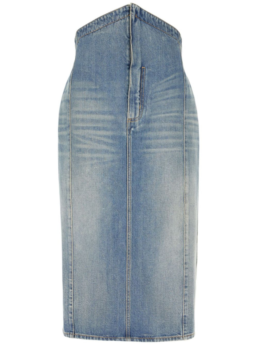 Alexander Mcqueen Alexander Mc Queen Denim Long Skirt