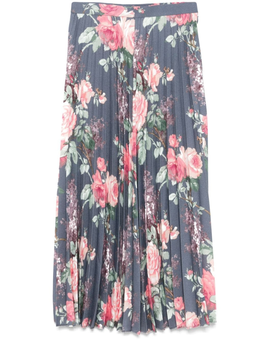Junya Watanabe Printed Midi Skirt In Blue