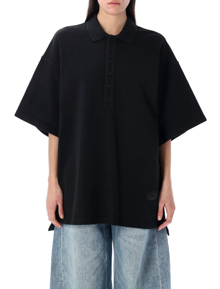 Alexander Wang Black Oversized Polo Tee