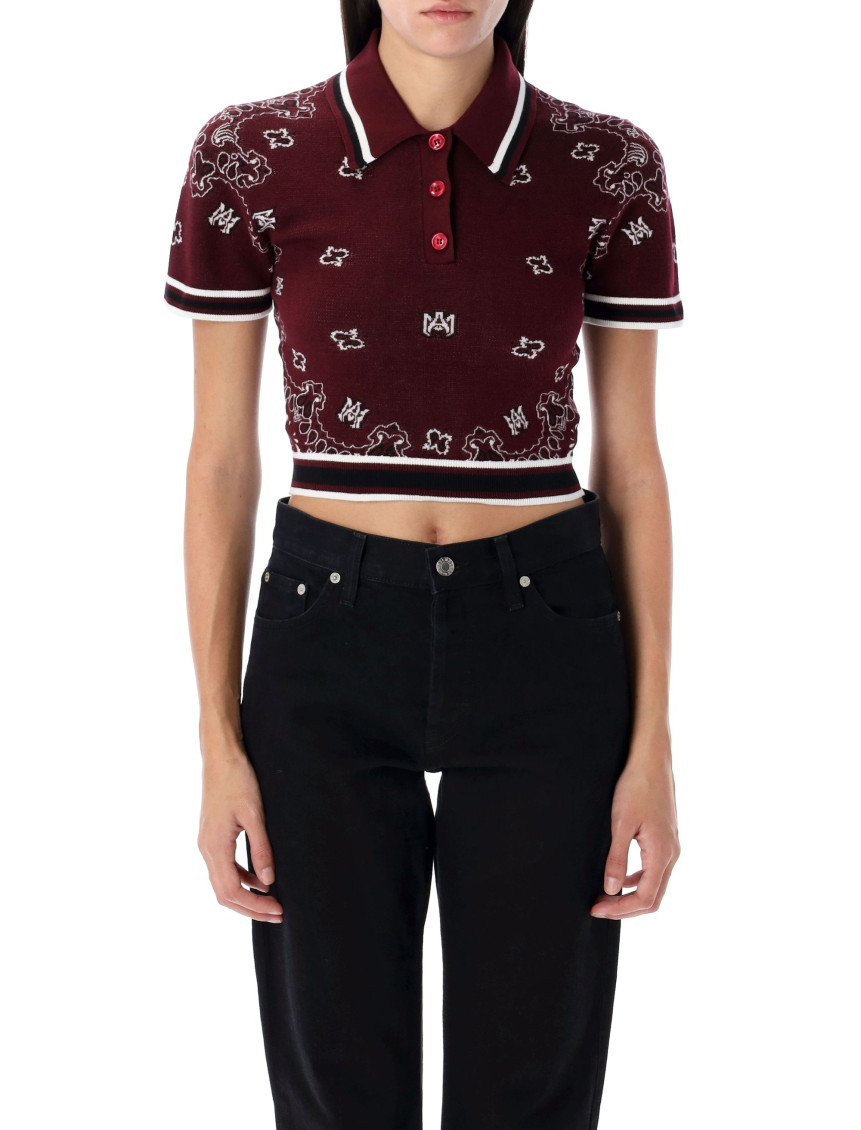 Amiri Bandana Print Polo Shirt For Women