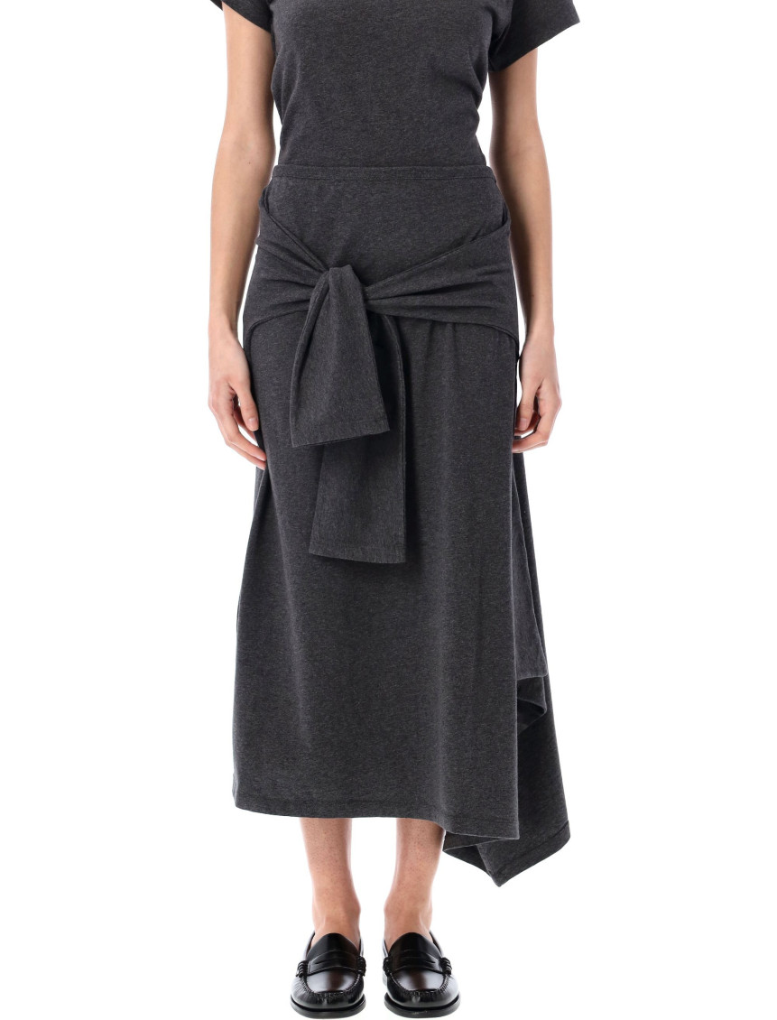 Shop Our Legacy Grey Convertible Cotton-jersey Midi Skirt