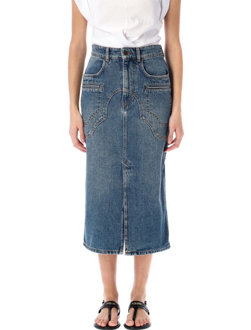 ISABEL MARANT BLUE BRITT DENIM SKIRT