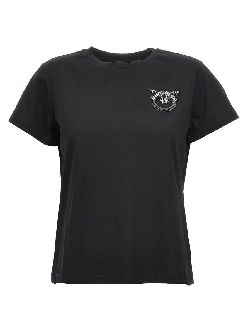 Shop Pinko Black Logo T-shirt