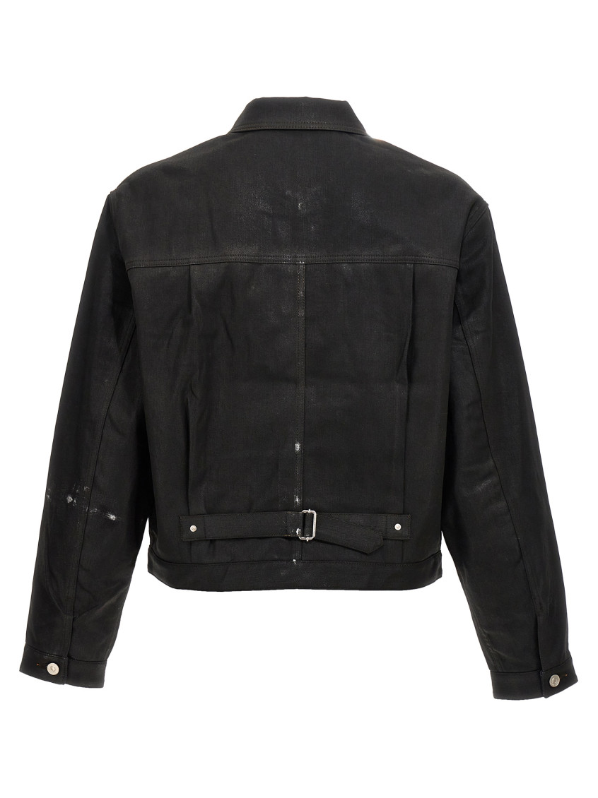 Givenchy Black Coated denim jacket for Men Online USA at Darveys.com