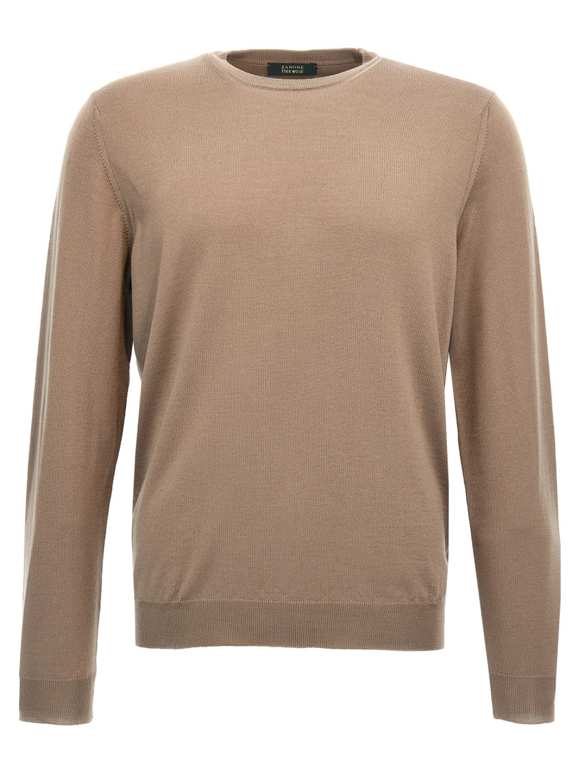 Zanone Wool Sweater In Beige