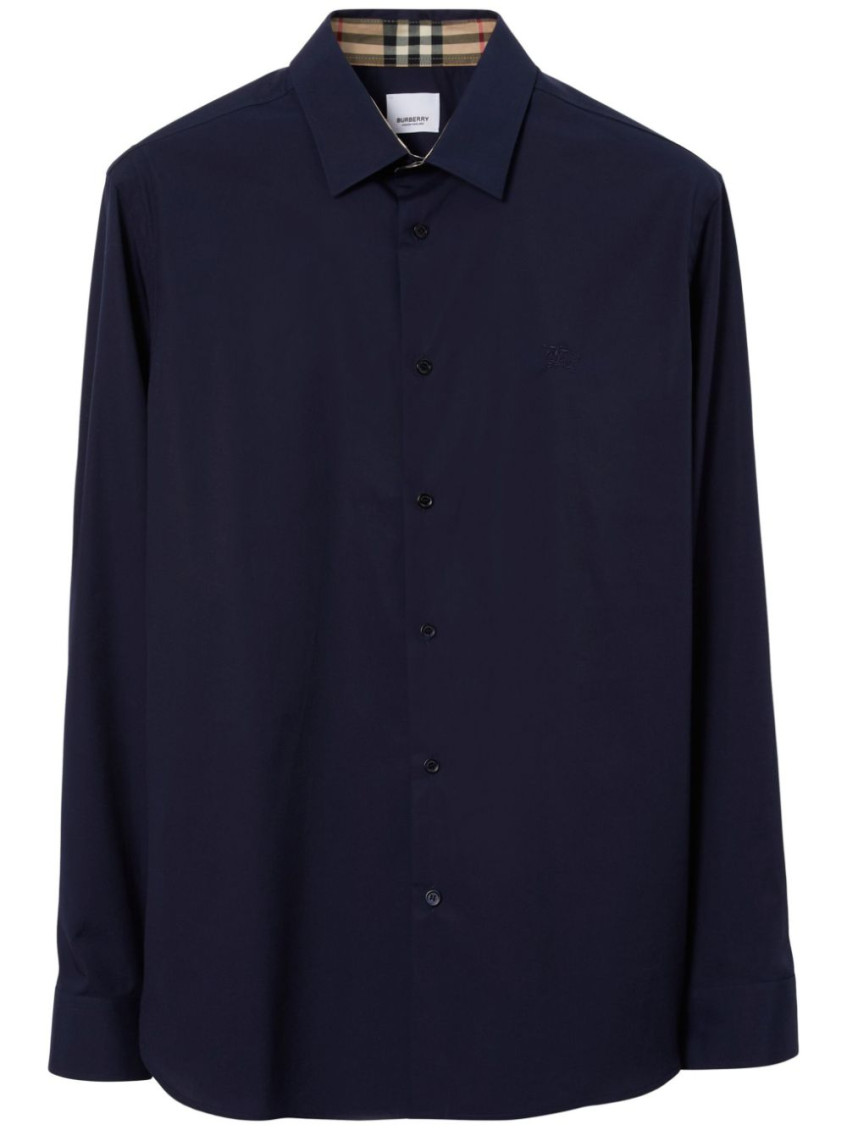 Burberry shirt dark blue hotsell