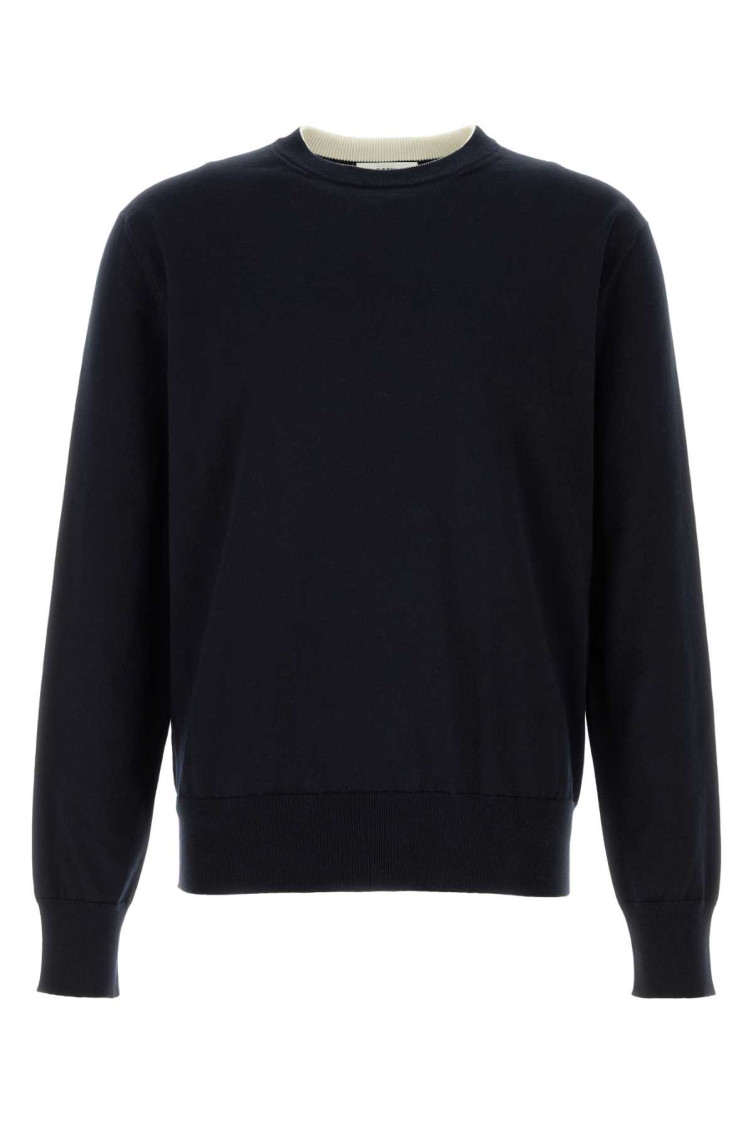トップス 2007aw JIL SANDER crew neck knit Jil Sander Dark Blue Knitted Sweater for Men Online India at