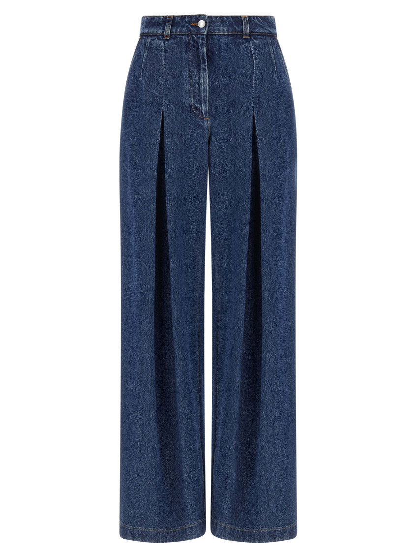 Dolce & Gabbana Straight Fit Trousers With 5 Pockets In Blue