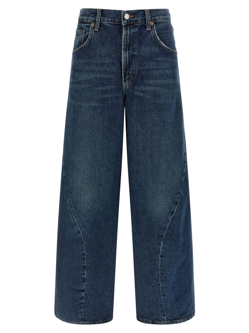 Agolde Five-pocket Denim Trousers In Blue