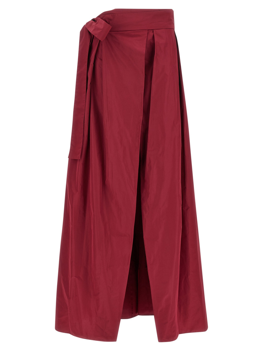 Pinko Maroon Cavallina Skirt In Burgundy
