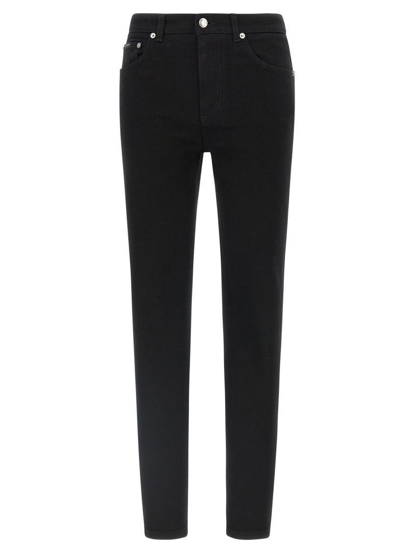 Dolce & Gabbana Fitted Pants With Back Pocket And Belt Loops In Black
