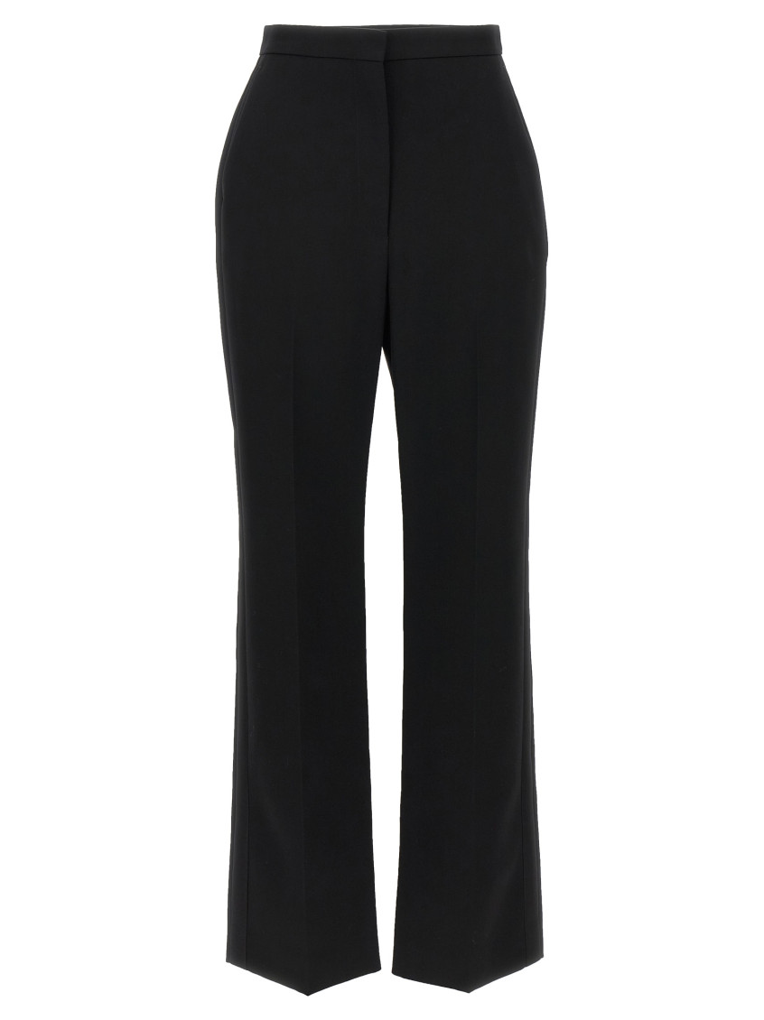 Givenchy Wool Trousers With High Waist And Wide Leg In Black
