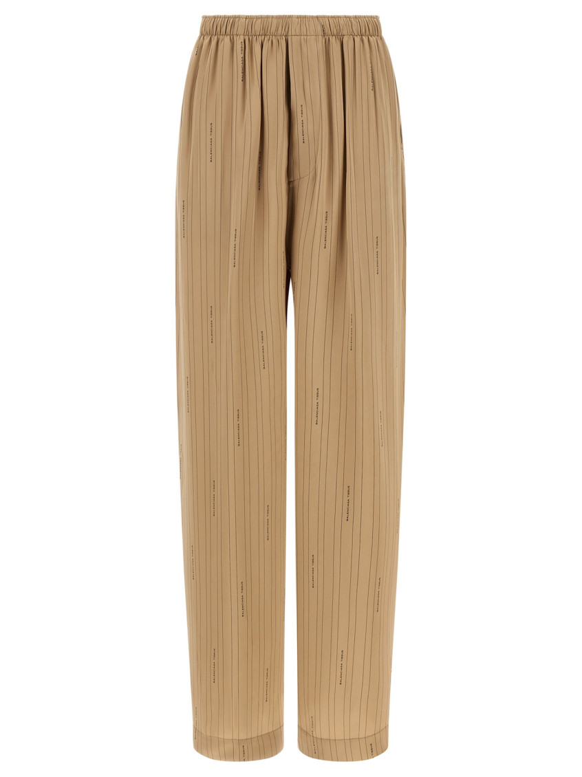 Balenciaga Tailored Trousers Pinstripe Pattern In Neutral