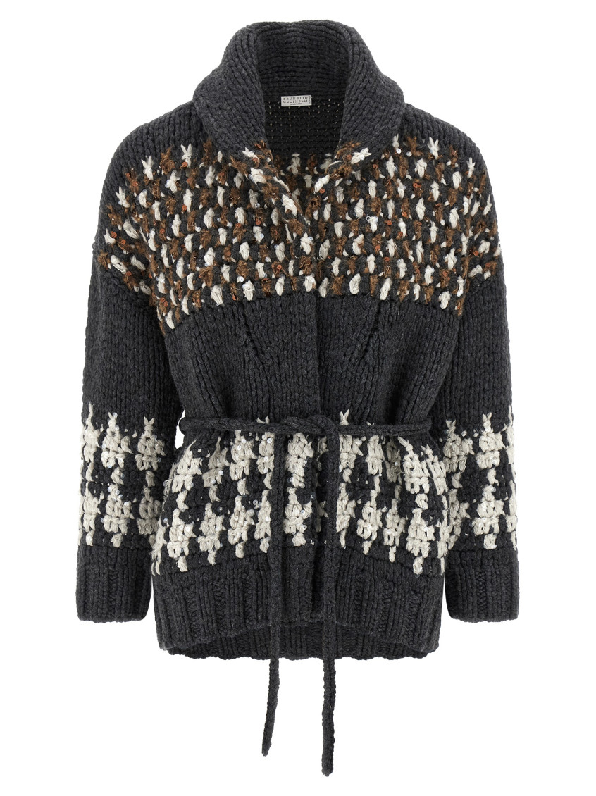 Brunello Cucinelli Knit Cardigan Sweaters And Cardigans Multicolor In Multi