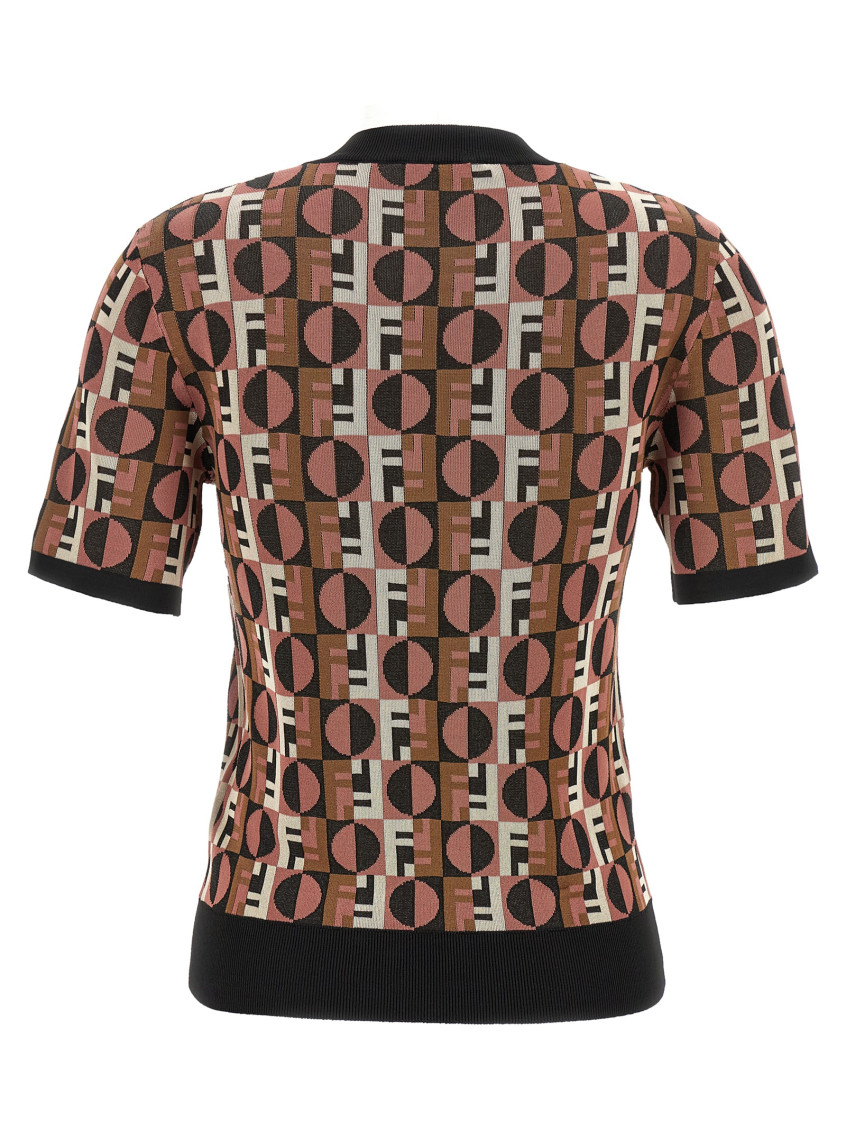 fendi トップス Fendi Off Shoulder Bodysuit Top With FF Monogram and Tassle