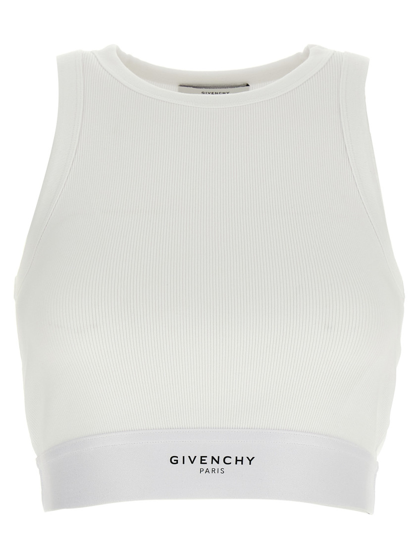 Givenchy Crop Tank Top In White