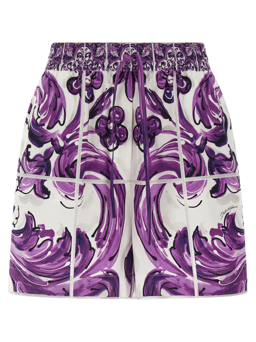 Dolce & Gabbana Maiolica Bermuda And Short Multicolor In Multi
