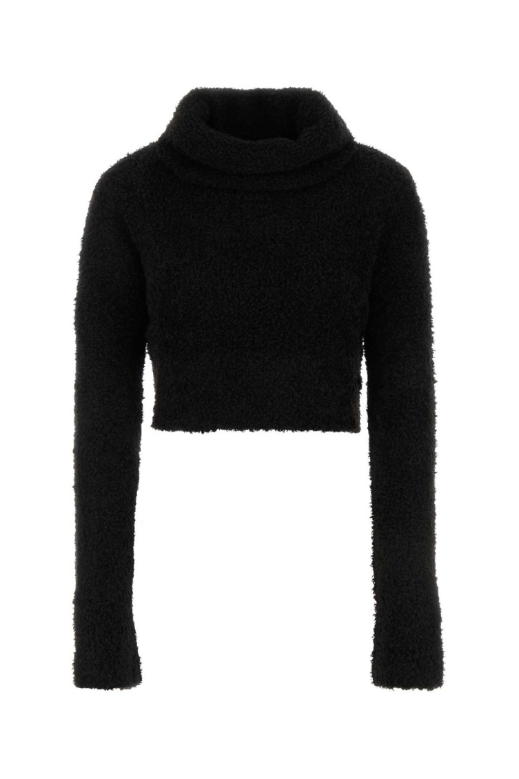 Saint Laurent Turtleneck Long-sleeved Jumper In Black