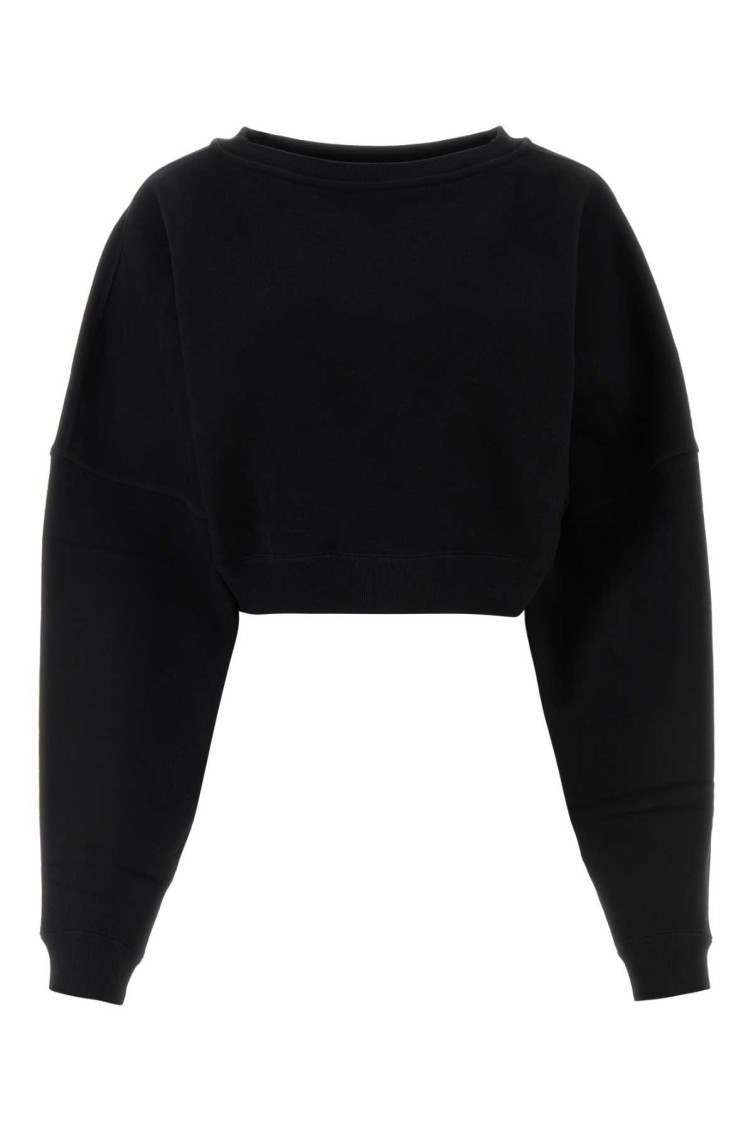 Shop Saint Laurent Black Crewneck Sweatshirt