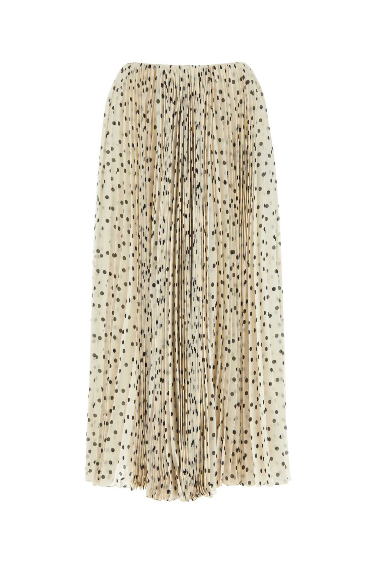 Saint Laurent Printed Georgette Mini Skirt In Multicolor