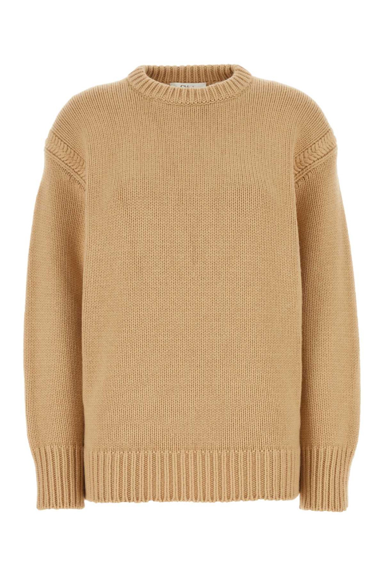 CHLOÉ BEIGE OVERSIZE SWEATER