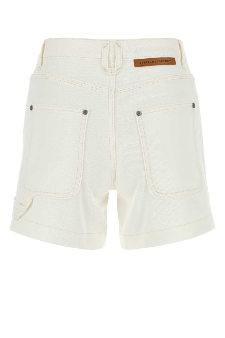 Stella McCartney Beige Two-tone Denim Shorts for Women