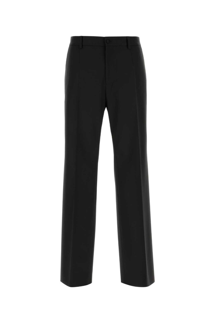 Dolce & Gabbana Men Black Wool Pant In Black