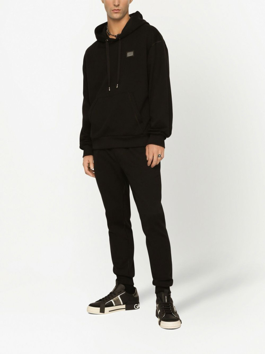 Dolce & Gabbana DG Essential’ hoodie Dolce & Gabbana Black Dg Essential Hoodie for Men Online
