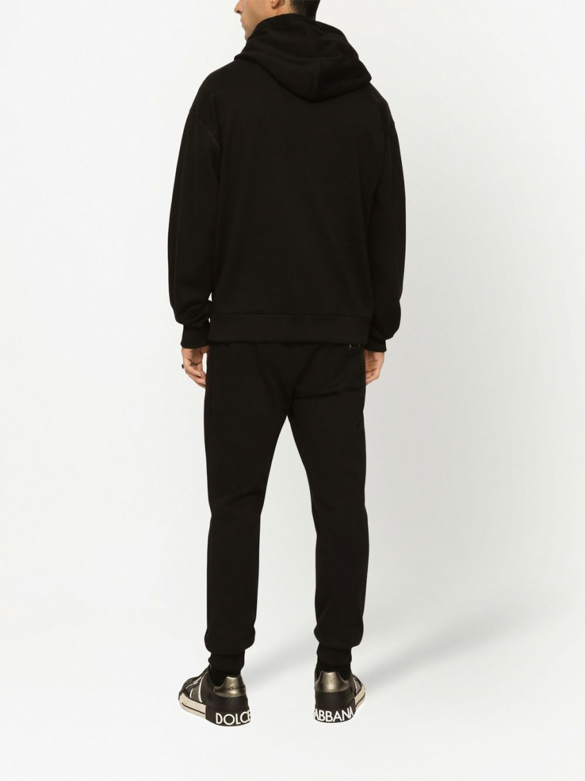 Dolce & Gabbana Black Dg Essential Hoodie for Men Online