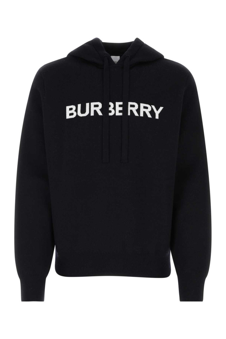 Burberry Navy Blue Logo Sweatshirt In Navy Blue