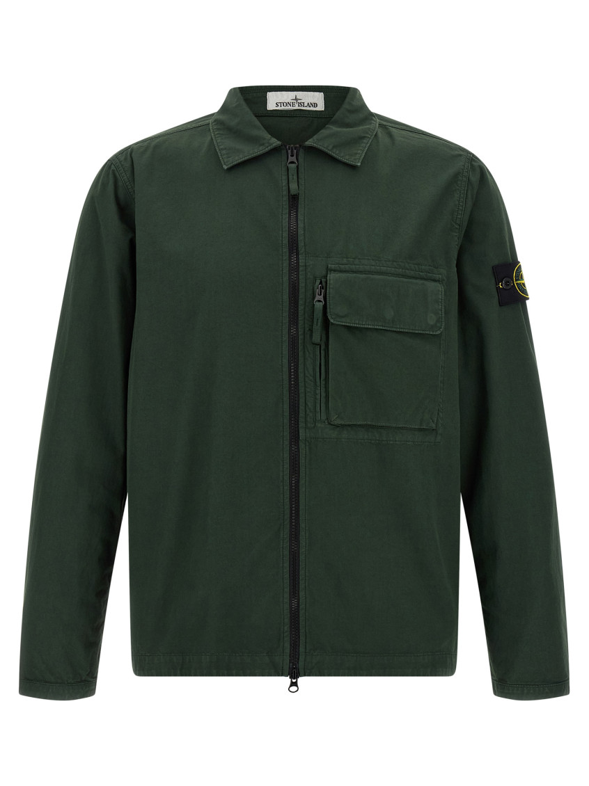 Stone Island Green Rws Overshirt In Green