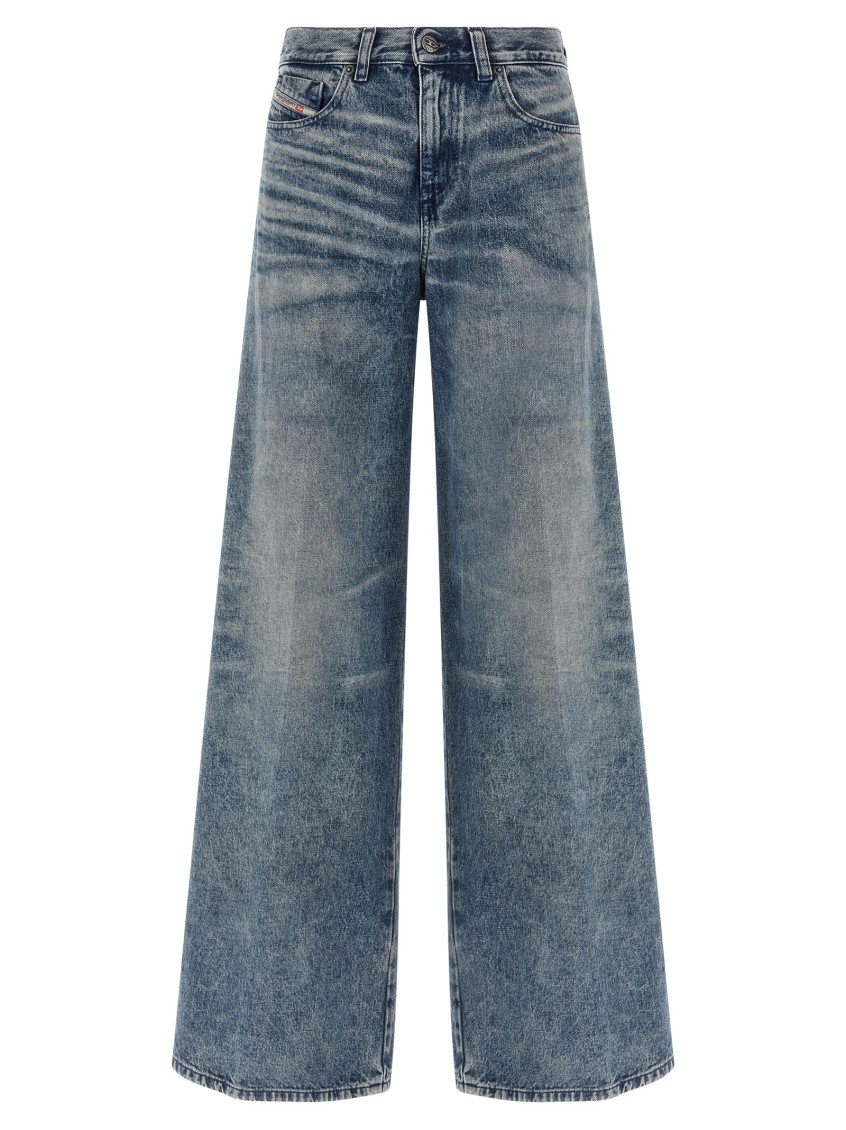 Diesel 1978 D-akemi-fsh Denim Trousers In Blue