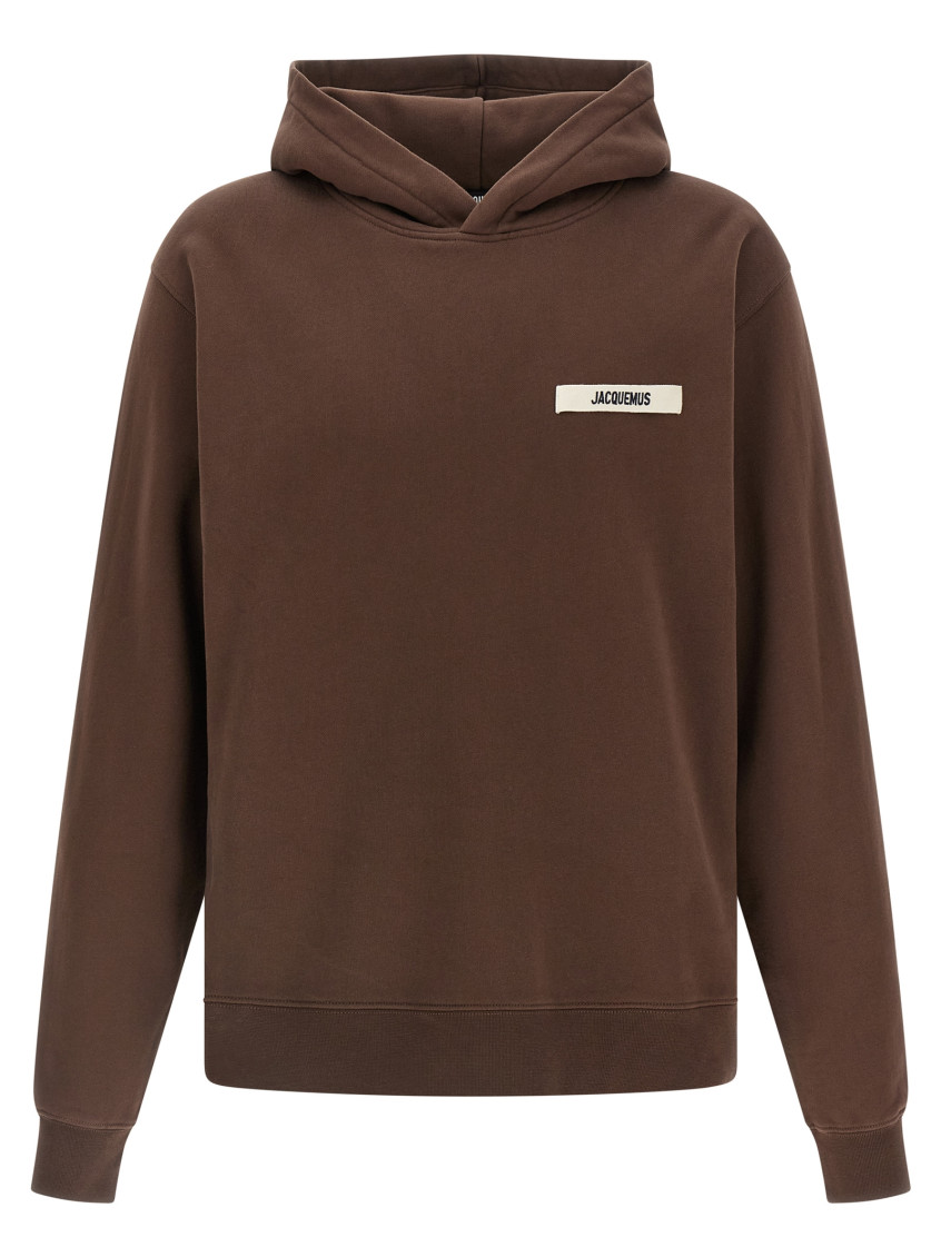 Jacquemus Le Hoodie Gros Grain In Brown