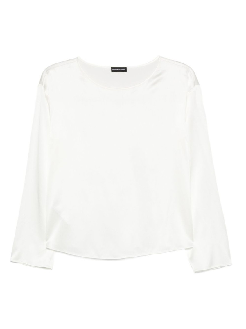 Emporio Armani Long Sleeve Nicky Shirt In White