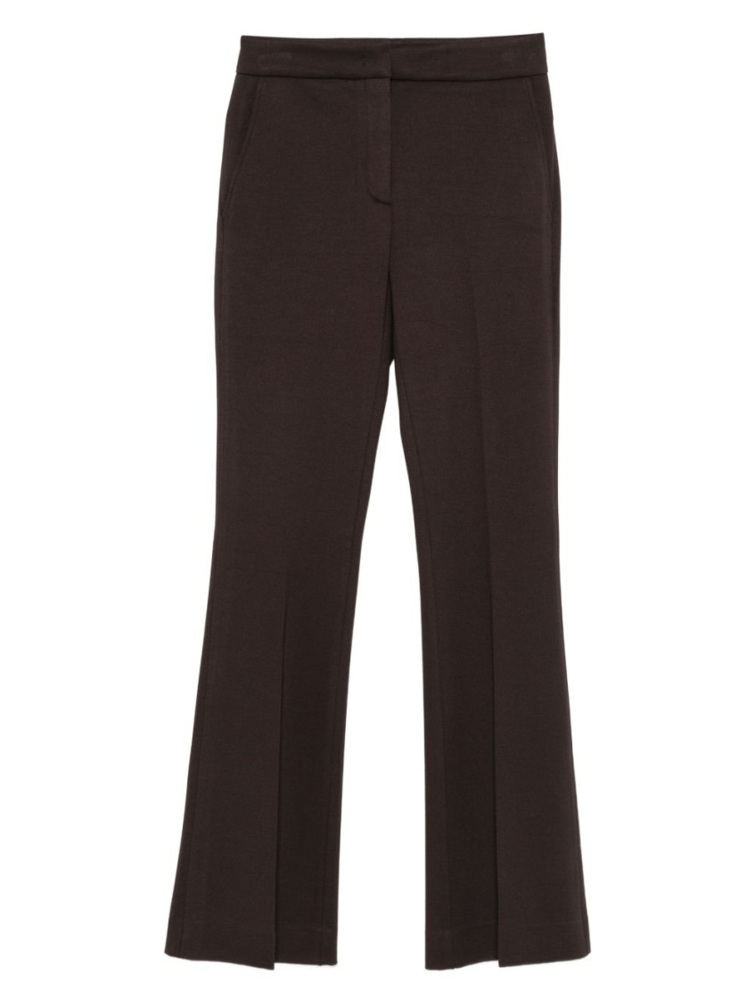 Via Masini 80 Straigh Trousers In Brown