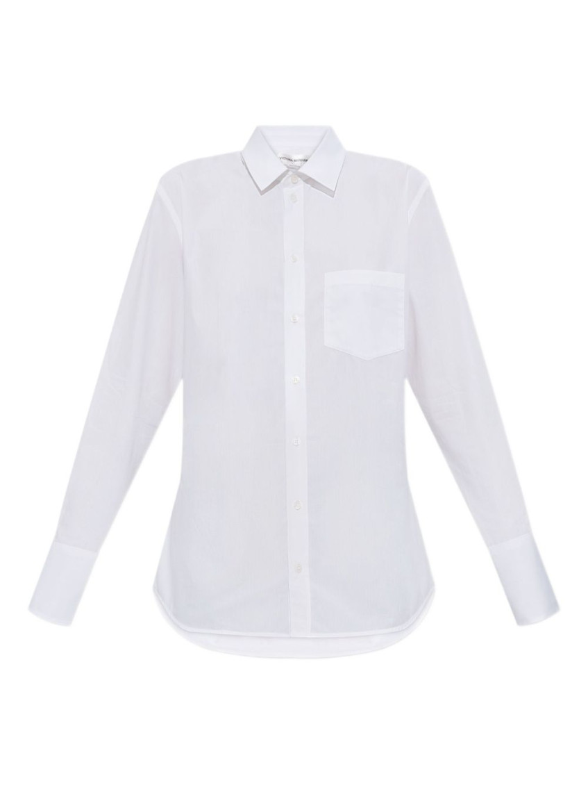 Victoria Beckham White Cotton Shirt With Back Detail In White