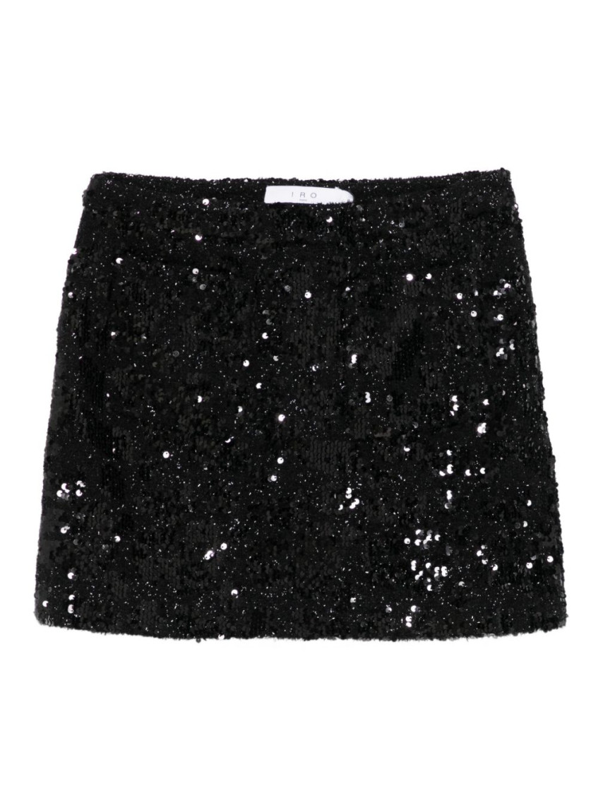 Iro A-line Shape Sequin Embellishment Mini Length In Black