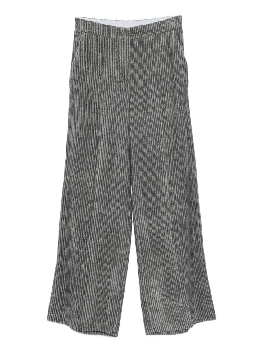 Alysi Grey Wide Leg Trousers In Gray
