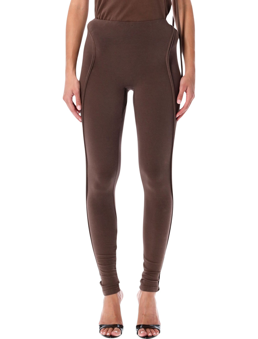 Ottolinger Sculpted Hip Brown Organic Cotton Leggings In Black