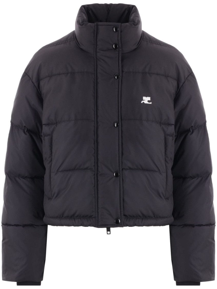 Courrèges Black Puffer Jacket In Black