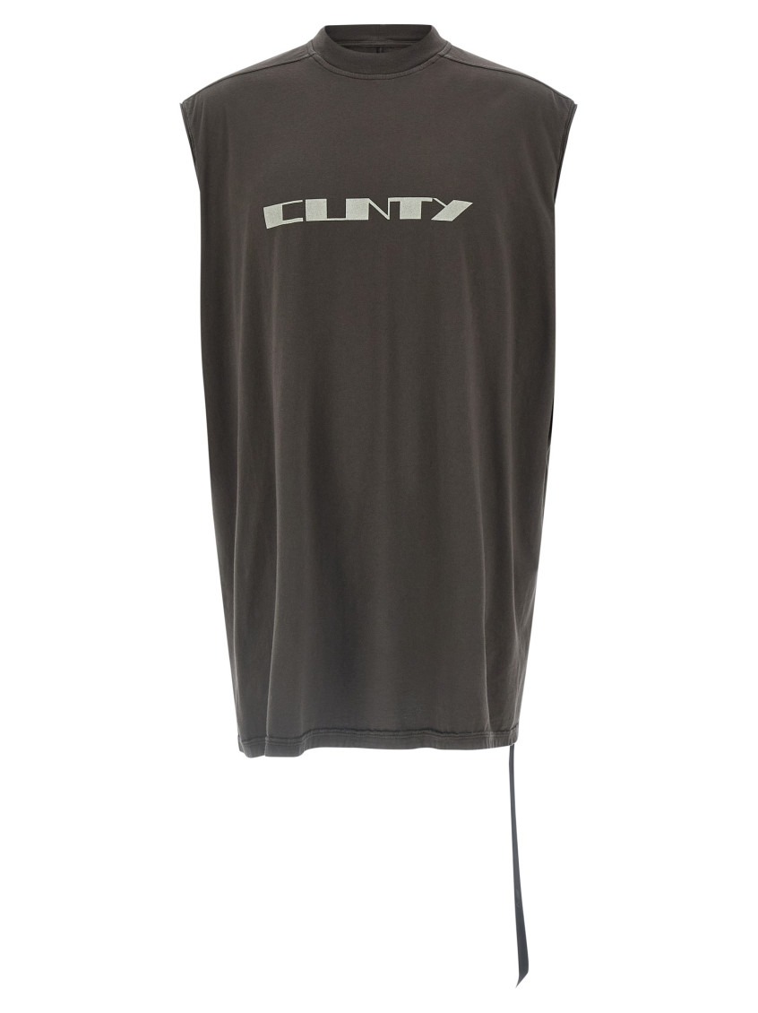Rick Owens Multicolor Trap T Sleeveless T-shirt In Gray