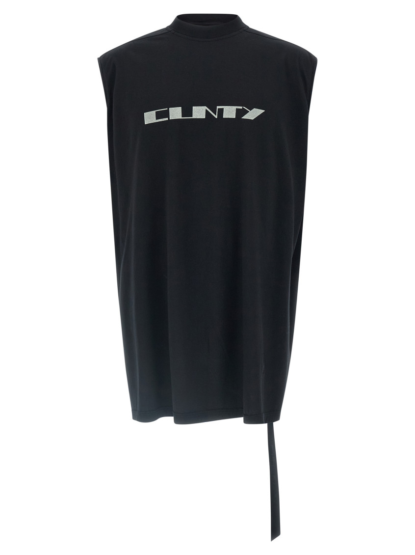Rick Owens Multicolor Trap T Sleeveless T-shirt In Black